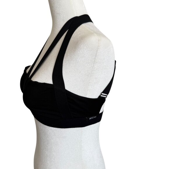 MICHI BRA BLACK M FELINE SPORTS BRA CUTOUT SEXY - Picture 6 of 12